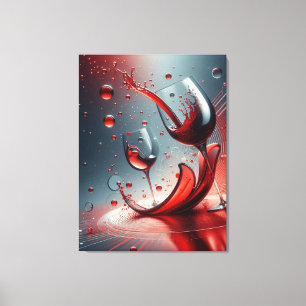 IMPRESSÃO EM TELA ARTE DE VINHO DE CANVA