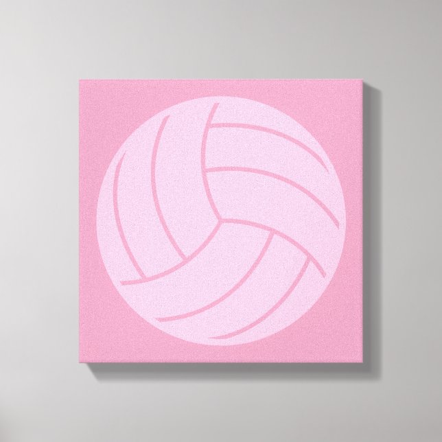 Impressão Em Tela Arte de Voleibol rosa ou COR PERSONALIZADA (Frente)