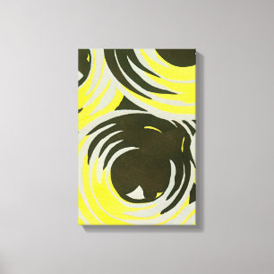 Impressão Em Tela Arte Deco Pochoir Jazz Geométrico Círculos Vintage