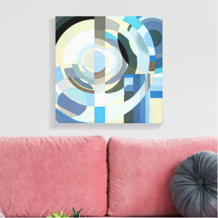 Impressão Em Tela Arte Deco Pochoir Vintage Formas Geométricas de Ja