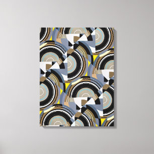 Impressão Em Tela Arte Deco Pochoir Vintage Formas Geométricas de Ja