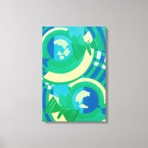 Impressão Em Tela Arte Deco Vintage Jazz Pochoir Jardim Borboletas