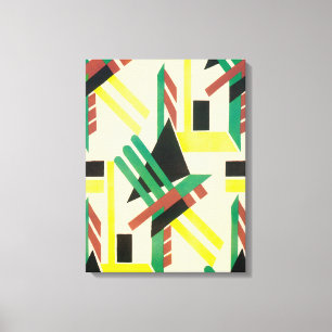 Impressão Em Tela Arte Deco Vintage Pochoir Jazz Formas Geométricas