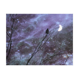 Impressão Em Tela Arte decorativa do corvo da fantasia
