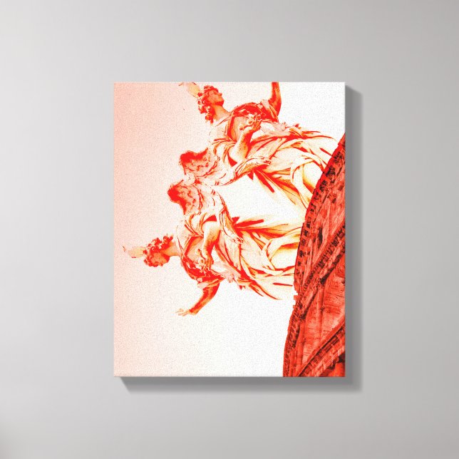 Impressão Em Tela Arte digital de Colósseis e estátuas/esculturas (Frente)