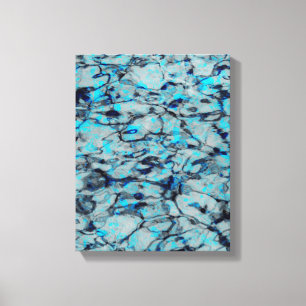 Impressão Em Tela Arte digital legal e moderna da aquarela azul