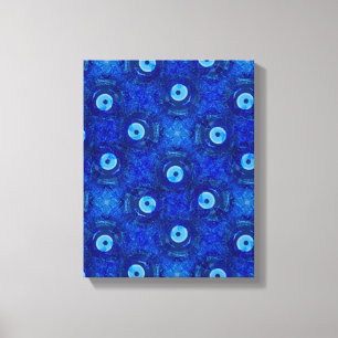 Impressão Em Tela Arte digital legal e moderna do padrão de mau azul