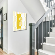 Arte do Abacaxi | Impressão de tela branca e Doura