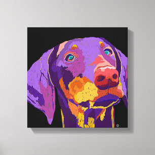 Impressão Em Tela Arte do filhote de cachorro do Doberman