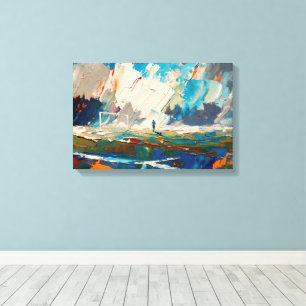 Impressão Em Tela "Arte do Futebol" (Estilo 2) Pintura a Óleo 