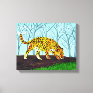 Impressão Em Tela Arte do gato grande de Jaguar
