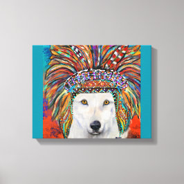 Impressão Em Tela Arte do Lobo Branco