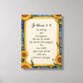 Impressão Em Tela Arte do versículo da Bíblia Josué 1:9 NIV