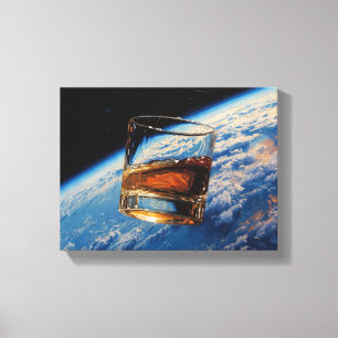 Impressão Em Tela Arte do Whiskey: No Espaço (Pintura Nº 2)