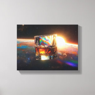Impressão Em Tela Arte do Whiskey: No Espaço (Pintura No. 6)
