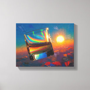 Impressão Em Tela Arte do Whisky: No Espaço (Pintura Nº 1)