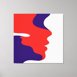 Impressão Em Tela Arte Elegante de Abstrato vermelho e roxo que flui