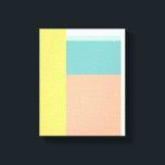 Impressão Em Tela Arte em bloco de cores em cores de pastel de praia<br><div class="desc">Um design simples e moderno de blocos coloridos em cores de praia tropical de coral,  amarelo,  aqua e vidro marinho.</div>