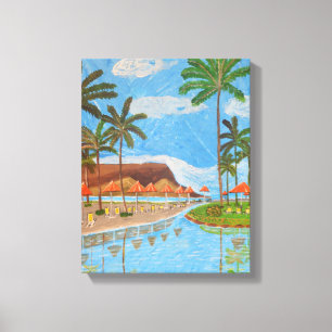 Impressão Em Tela Arte em tela Cena Tropical 