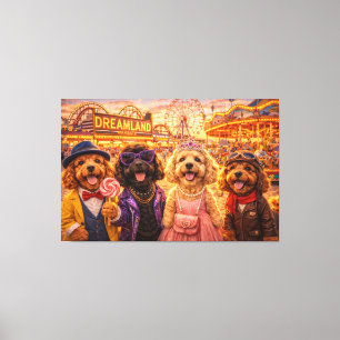 Impressão Em Tela Arte em Tela Cockapoo Dreamland – Cachorro Vintage