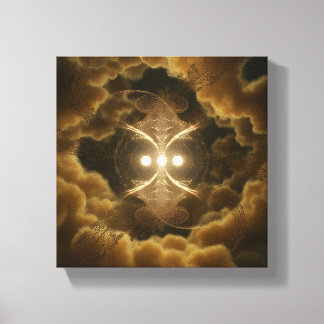 Impressão Em Tela Arte em Tela de Energia Dourada Abstrata