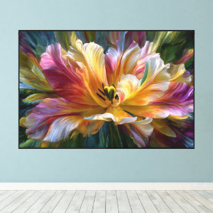 Impressão Em Tela Arte em Tela de Flores Abstratas – Floral Contempo