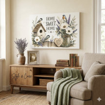 Arte em Tela de Jardim de Cottage Vintage