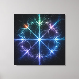 Impressão Em Tela Arte em Tela de Luz Geométrica Abstrata