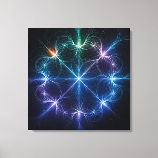 Impressão Em Tela Arte em Tela de Luz Geométrica Abstrata
