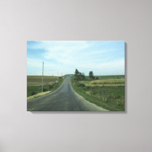 Impressão Em Tela Arte em Tela de Parede de Estrada Rural Longa