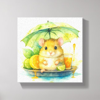 Impressão Em Tela Arte em Tela de Rato em Aquarela Debaixo de Guarda