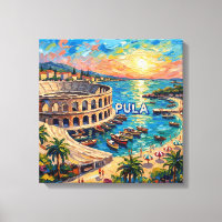Arte em Tela Fuga à Beira-Mar Sunset Pula Arena