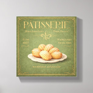 Impressão Em Tela Arte em Tela Madeleines de Padaria Francesa Vintag