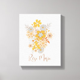 Impressão Em Tela Arte em Tela Personalizada de Flores Boho para Ber