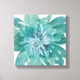 Impressão Em Tela Arte em Tela Premium Flor Teal Artística