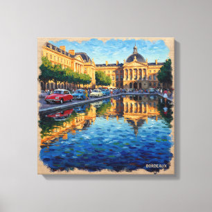 Impressão Em Tela Arte em Tela Reflexos da Grand Square Bordeaux