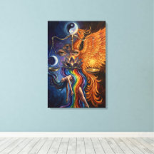 Arte Espiritual em Tela Equilíbrio Fênix