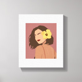 Impressão Em Tela Arte feminina em muro mostrando a beleza das mulhe