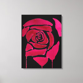 Impressão Em Tela Arte floral Abstrato Rosa de água gótica