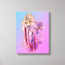 Impressão Em Tela Arte Floral Azul Irritada