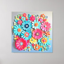 Arte Floral em Papel Colorido