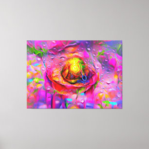 Impressão Em Tela Arte Floral Surreal