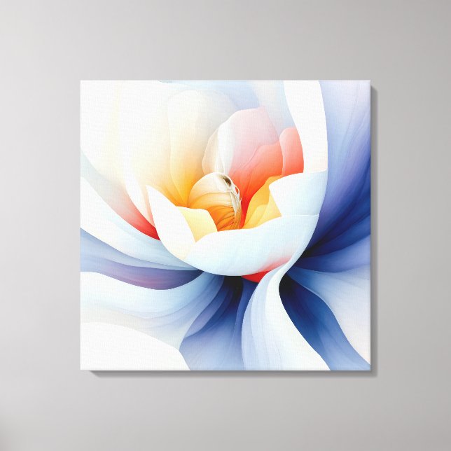 Impressão Em Tela Arte Floral Texturizada Elegante (Frente)