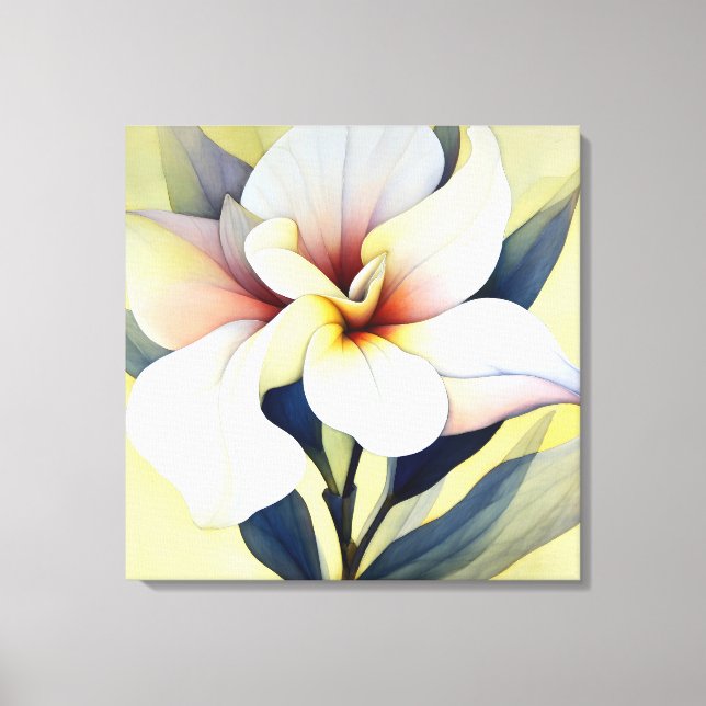 Impressão Em Tela Arte Floral Texturizada Elegante (Frente)