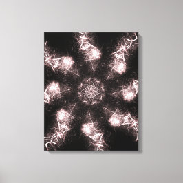 Impressão Em Tela Arte Fractal de Plasma Relâmpago Branco