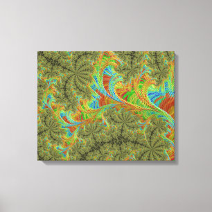 Impressão Em Tela Arte fractal espiral psicodélica Trippy