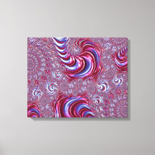Impressão Em Tela Arte fractal espiral vibrante e brilhante