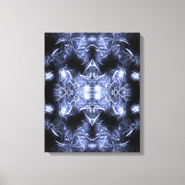 Impressão Em Tela Arte Fractal Mandala de Relâmpago Elétrico
