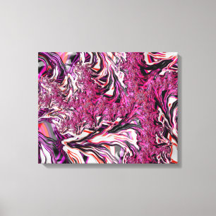 Impressão Em Tela Arte Fractal Trippy Vibrant Psicedélica Funky