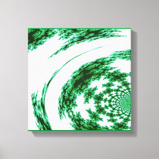Impressão Em Tela Arte Fractal Verde